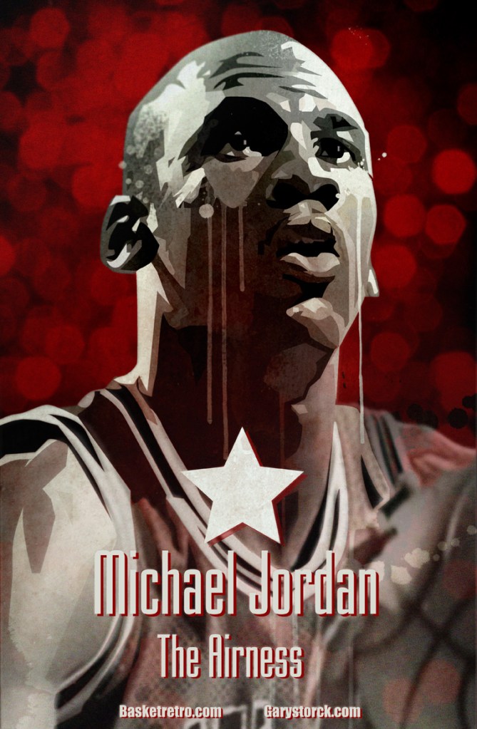 S'il fallait créer l'ultime superstar du Basket, ce serait un joueur aux capacités athlétiques extraordinaires. Un joueur qui dominerait son sport par ses innombrables talents. Il posséderait aussi une éthique de travail infatigable, repoussant sans cesse ses limites pour atteindre la victoire. Ce serait un compétiteur acharné, qui s'imposerait par sa seule volonté. Il posséderait la vision et le talent artistique pour apporter une nouvelle dimension à ce sport. Il serait aussi un meneur d'hommes, capable de galvaniser ses coéquipiers. Il saurait aussi s'élever à la hauteur de la situation, encore et encore. Il serait passionné par le jeu, et cette passion élèverait ses performances au plus haut niveau. Il captiverait les fans par son talent et son charisme. Et à tout moment, il se comporterait avec classe et dignité, devenant l'ambassadeur parfait de son sport. Cela semble presque impossible de trouver toutes ces qualités en un seul joueur. Mais pourtant ce joueur a existé. Michael Jordan, un joueur pour qui rien ne semblait impossible. Un joueur qui était la définition même de l'excellence au basketball. Introduction du documentaire Michael Jordan, joueur du siècle Voilà un documentaire que beaucoup d'entre nous ont vu et revu à l'époque de la VHS. Même le film propagandiste Les Dieux du Stade, commandé à Leni Riefenstahl par Hitler à l'occasion des J.O de Berlin (1936), et qui compare les sportifs nazis à des dieux grecs, paraît subtile en comparaison. Par leur discours et leur réalisation, ces films sont conçus de manière à ce que certains esprits assimilent leurs idées, sans possibilité de remise en question. Est-ce qu'un joueur peut atteindre l'excellence ? Peut-on affirmer que MJ est le joueur du siècle ? Chacun est libre de le penser, le prouver c'est plus compliqué. Lebron ou MJ ? Kobe ou MJ ? Dieu ou MJ ? Certains diront que KB8 a tout pompé sur Jordan. Mais Jordan a t-il tout inventé ? N'y a t-il aucun joueur qui l'ait inspiré ? Ne connaissait il pas Doctor J ? Est ce que His Airness dominerait son sport à notre époque ? Toutes ces questions sans réponse et qui font notre plaisir lorsqu'on peut en parler !